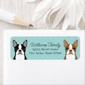 Boston Terrier Return-adreslabels Etiket (Insitu)
