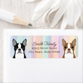 Boston Terrier Return-adreslabels Etiket (Insitu)