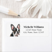 Boston Terrier Return-adreslabels Etiket (Insitu)