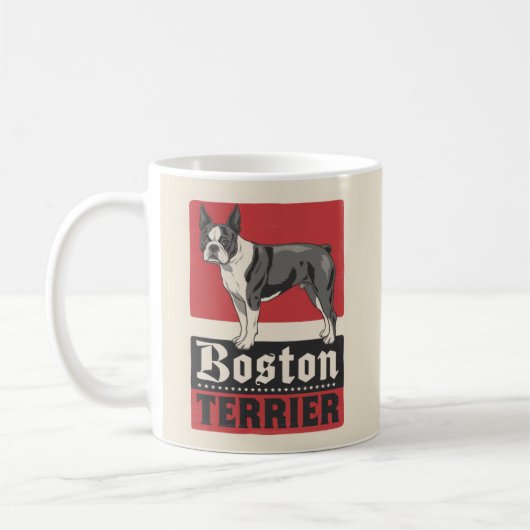 Boston Terrier Rode Mok (Links)
