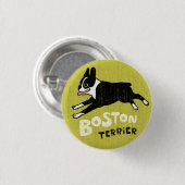 Boston Terrier Ronde Button 3,2 Cm (Voorkant /achterkant)