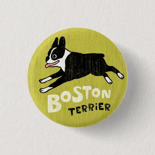 Boston Terrier Ronde Button 3,2 Cm (Voorkant)