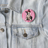 Boston Terrier Ronde Button 5,7 Cm (In situ)