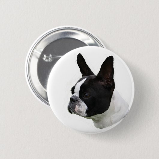 Boston Terrier Ronde Button 5,7 Cm (Voorkant /achterkant)