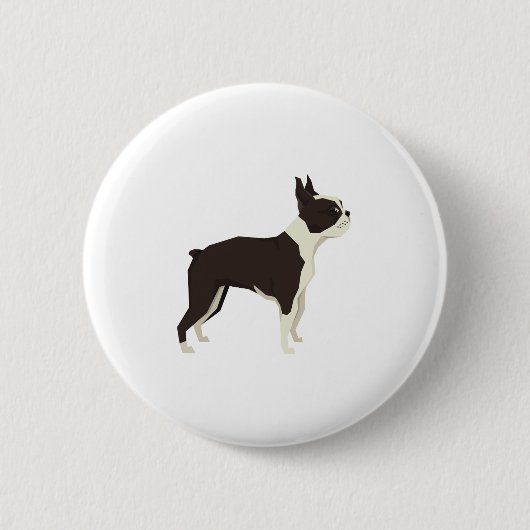 Boston Terrier Ronde Button 5,7 Cm (Voorkant)