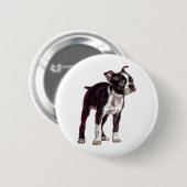 Boston Terrier Ronde Button 5,7 Cm (Voorkant /achterkant)