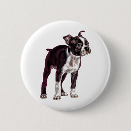Boston Terrier Ronde Button 5,7 Cm