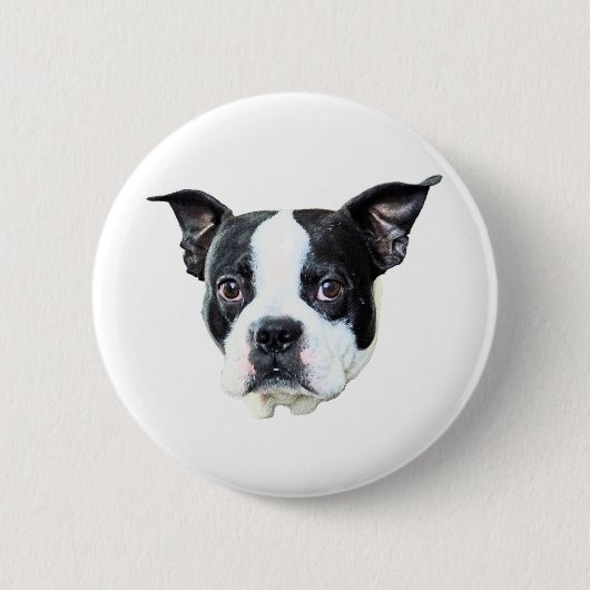 Boston Terrier Ronde Button 5,7 Cm (Voorkant)