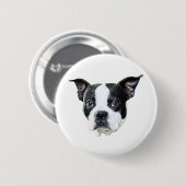 Boston Terrier Ronde Button 5,7 Cm (Voorkant /achterkant)