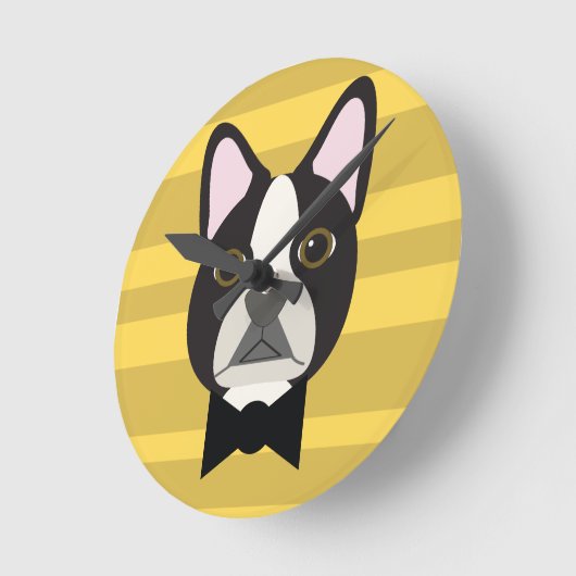 Boston Terrier Ronde Klok (Hoek)