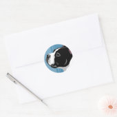 Boston Terrier Ronde Sticker (Envelop)