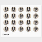 Boston Terrier Ronde Sticker (Vel)