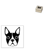 Boston terrier rubberen stempel (Gestempeld)