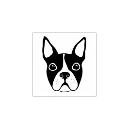 Boston terrier rubberen stempel