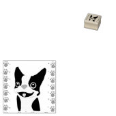 Boston Terrier Rubberstempel (Gestempeld)