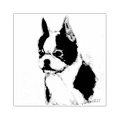 Boston Terrier Rubberstempel (Afrduk)
