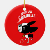 Boston Terrier Rudolph reinherder Holiday-versieri Keramisch Ornament (Achterkant)