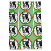 Boston Terrier Saint Patricks Day Medium Cadeauzakje (Achterkant)