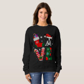 Boston Terrier Santa Claus Christmas Dogs Pajamas Trui (Voorkant volledig)