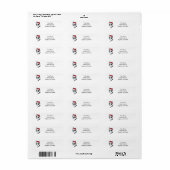 Boston Terrier Santa Hat KerstmisLabels Etiket (Full Sheet)