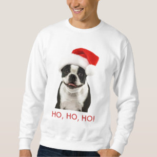 Boston Terrier Santa HO, HO, HO Sweatshirt