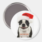 Boston Terrier Santa Magnet (Voorkant / Achterkant)