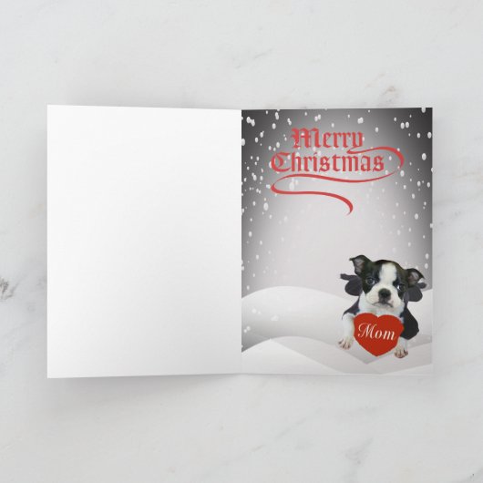 Boston Terrier Santa Paws Kaarten (Binnen)