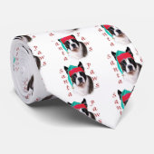 Boston Terrier Santa Paws Stropdas (Opgerold)