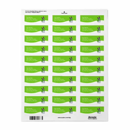 Boston Terrier Scarf Kerstmis Mod Green Stripe Etiket (Full Sheet)