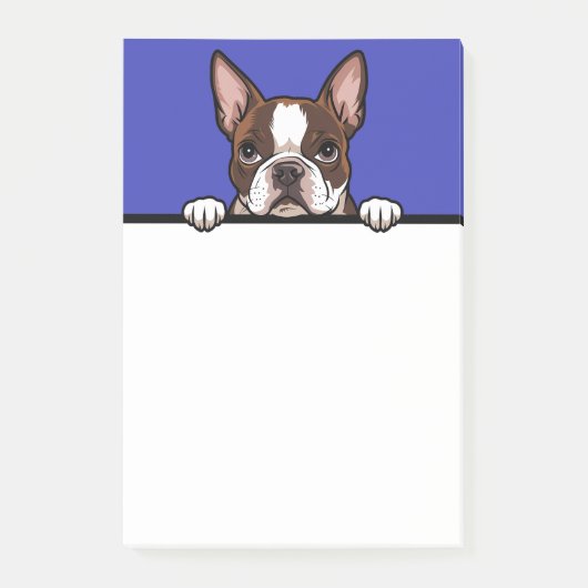 Boston Terrier Schattigee Boston Puppy Hondenliefh Post-it® Notes (Voorkant)