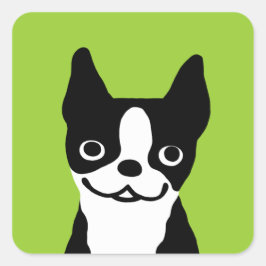 Boston Terrier - Schattigee hond Vierkante Sticker