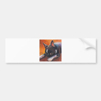 Boston Terrier-schilderhond Svetlana Novikova Bumpersticker