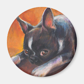 Boston Terrier schilderij hond Svetlana Novikova Magneet
