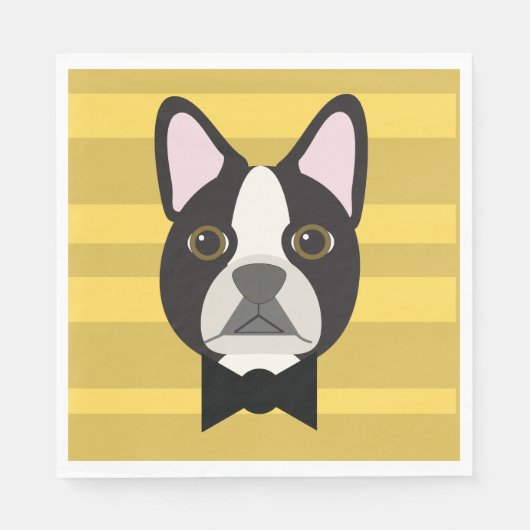 Boston Terrier Servet (Voorkant)