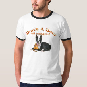 Boston Terrier Share A Beer T-shirt