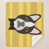 Boston Terrier Sherpa Deken (Voorkant)