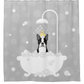 Boston Terrier Shower Curtain Douchegordijn (Voorkant)