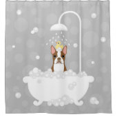 Boston Terrier Shower Curtain Douchegordijn (Voorkant)