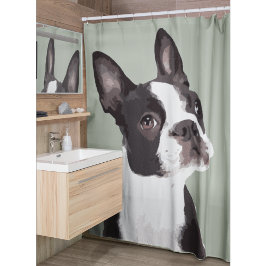 Boston Terrier Shower Curtain Douchegordijn