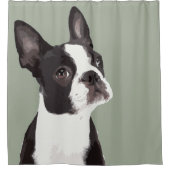 Boston Terrier Shower Curtain Douchegordijn (Voorkant)