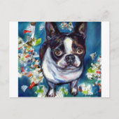 Boston Terrier Shredder mischief Briefkaart (Voorkant)