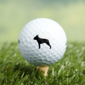 Boston Terrier Silhouet Golfballen (Insitu Shirt)