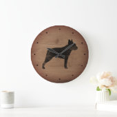 Boston Terrier Silhouette Grote Klok (Huis)