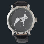 Boston Terrier Silhouette Horloge<br><div class="desc"></div>