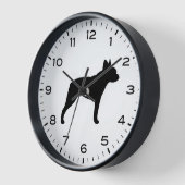 Boston Terrier Silhouette met cijfers en notulen (Hoek)