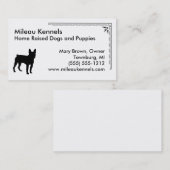 Boston Terrier Silhouette Visitekaartje (Voorkant / Achterkant)