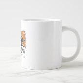 Boston Terrier Skeleton Dog Pumpkin Halloween Cost Grote Koffiekop (Rechts)