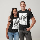 Boston Terrier Sketch Scoop T-shirt (Unisex)