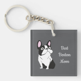 Boston terrier sleutelhanger