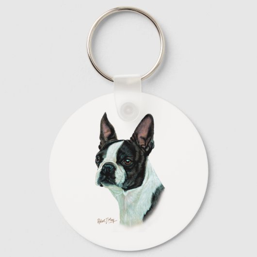 Boston Terrier Sleutelhanger (Voorkant)